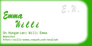 emma willi business card